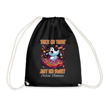 Trick or Treat, Just No Sweet Diabetes Awareness - Drawstring Bag - black - Front