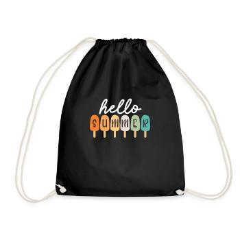 Crème glacée Crème glacée Crème glacée Cadeau d’été - Sac de sport léger - noir - Devant