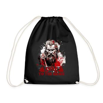 Skal to the brave Viking culture - Drawstring Bag - black - Front