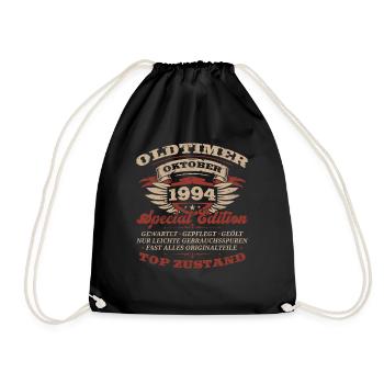 29. Geburtstag Oldtimer Oktober Jahrgang 1994 - Turnbeutel - Schwarz - Vorne