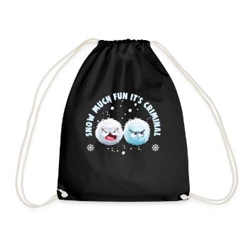Snowball Fight Crew - Snow much fun it's criminal - Drawstring Bag - black - Front