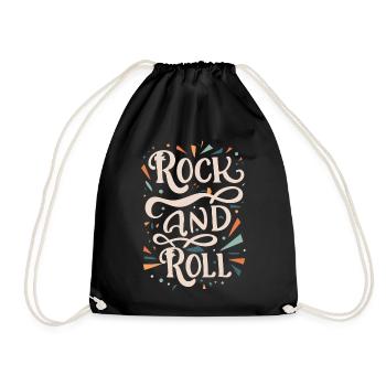 Devise de la déclaration rock and roll - Sac de sport léger - noir - Devant
