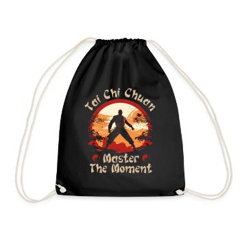 Tai Chi Chuan Master the Moment Taijiquan - Drawstring Bag - black - Front