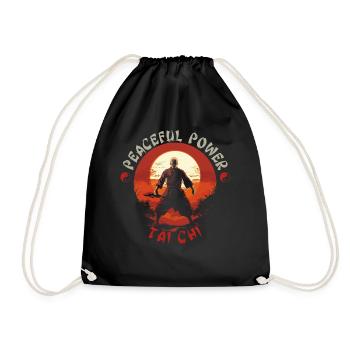 Tai Chi Taijiquan Peaceful Power Tai Chi Chuan - Drawstring Bag - black - Front