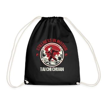 Taijiquan Stillness in Motion Tai Chi Chuan - Drawstring Bag - black - Front