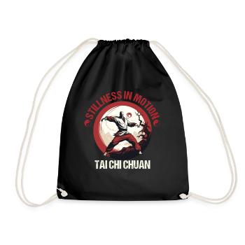 Taijiquan Stillness in Motion Tai Chi Chuan - Drawstring Bag - black - Front