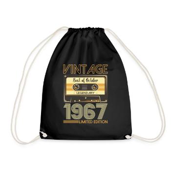 56th Birthday Cassette Octobre Vintage 1967 Tape - Sac de sport léger - noir - Devant