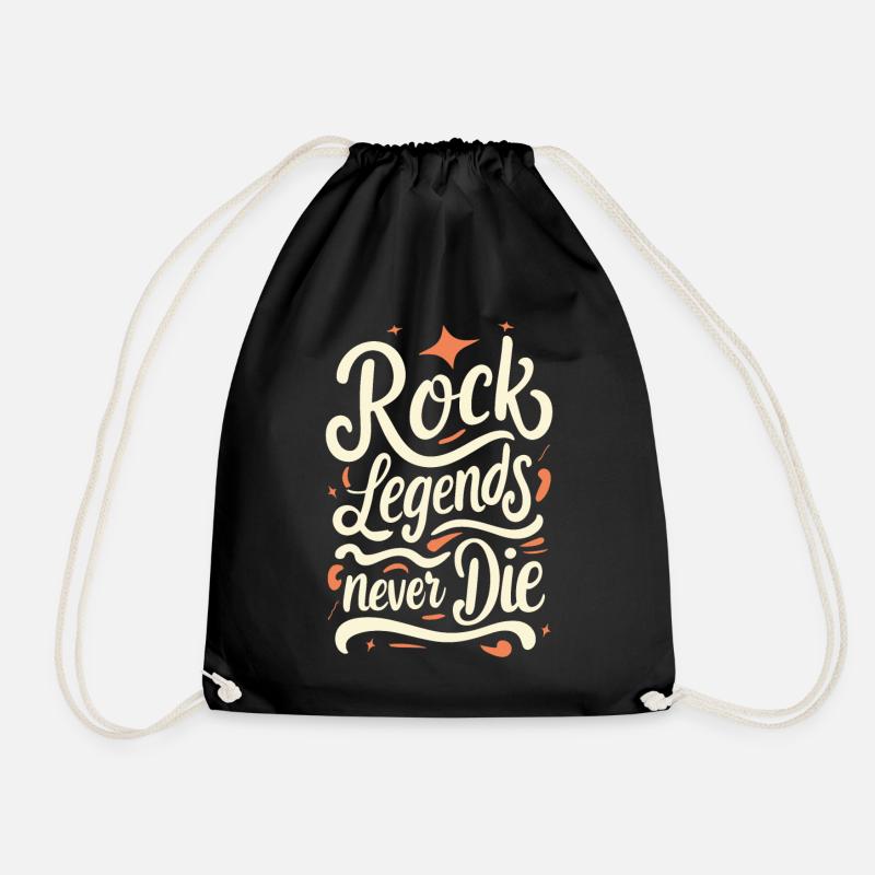 Rock Legends Never Die Rock N Roll Musik - Turnbeutel - Schwarz