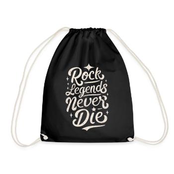 Les légendes du rock ne meurent jamais Rock N Roll Musik - Sac de sport léger - noir - Devant