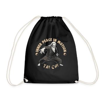 Tai Chi Design Paix Intérieure en Mouvement Taijiquan - Sac de sport léger - noir - Devant