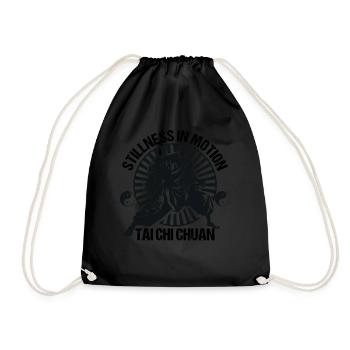 Taijiquan Stillness in Motion Tai Chi Chuan - Drawstring Bag - black - Front