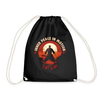 Tai Chi Design Paix Intérieure en Mouvement Taijiquan - Sac de sport léger - noir - Devant