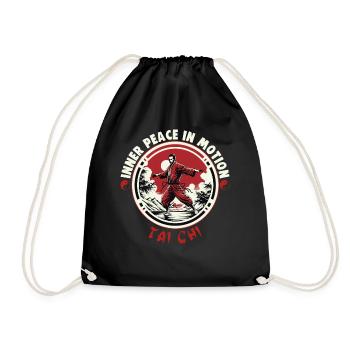 Tai Chi Design Paix Intérieure en Mouvement Taijiquan - Sac de sport léger - noir - Devant