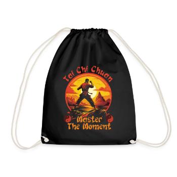 Tai Chi Chuan Master the Moment Taijiquan - Drawstring Bag - black - Front
