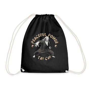 Tai Chi Taijiquan Peaceful Power Tai Chi Chuan - Drawstring Bag - black - Front