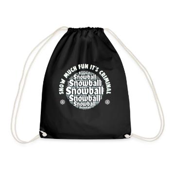 Snowball Fight Crew - Snow much fun it’s criminal - Sac de sport léger - noir - Devant