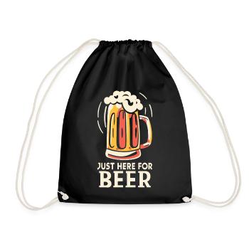 Juste ici pour les buveurs de bière Amateurs de bière - Sac de sport léger - noir - Devant