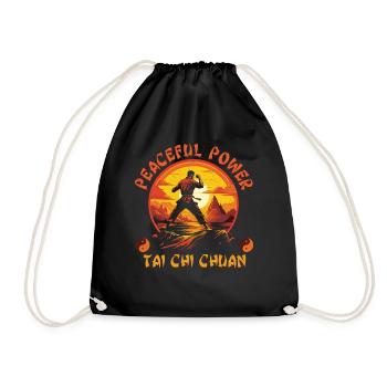 Tai Chi Taijiquan Peaceful Power Tai Chi Chuan - Drawstring Bag - black - Front