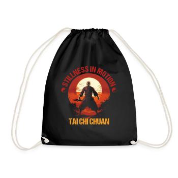 Taijiquan Stillness in Motion Tai Chi Chuan - Drawstring Bag - black - Front