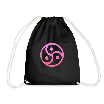 Sadomaso BDSM Femdom SM Sado Maso Gift - Drawstring Bag - black - Front