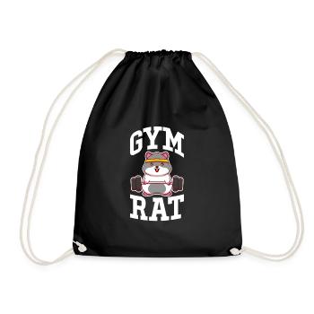Bodybuilder Body Building Fitness Gym Gift - Drawstring Bag - black - Front