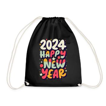Tenue de fête du Nouvel An 2024 - Sac de sport léger - noir - Devant