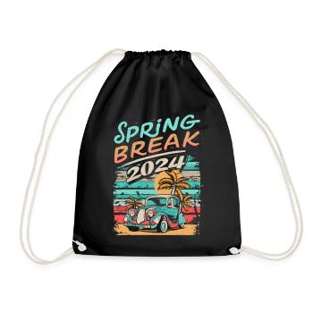 Spring Break 2024 Vacances Rétro Vintage - Sac de sport léger - noir - Devant