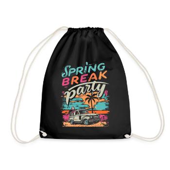 Spring Break Holiday Retro Vintage - Sac de sport léger - noir - Devant