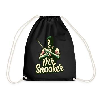 Mr. Snooker Pool Billiard Snooker Spieler - Turnbeutel - Schwarz - Vorne