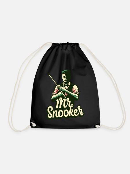 Mr. Snooker Pool Billiard Snooker Spieler - Turnbeutel - Schwarz