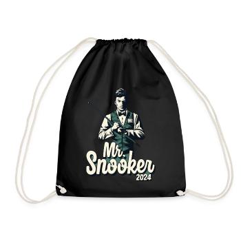 Mr. Snooker Pool Billiard Snooker Spieler - Turnbeutel - Schwarz - Vorne