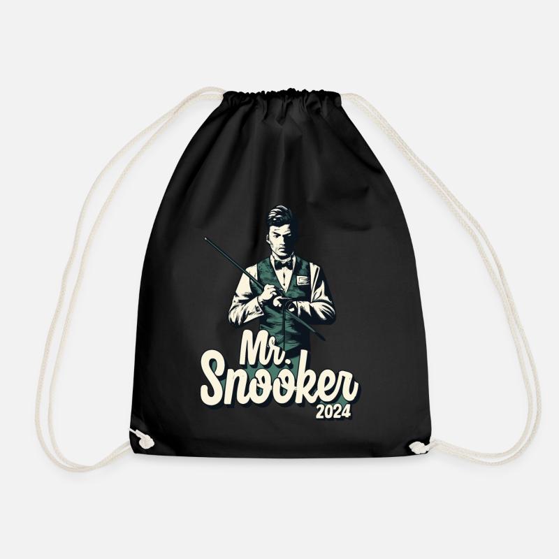 Mr. Snooker Pool Billiard Snooker Spieler - Turnbeutel - Schwarz