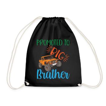 grand frère, Promu grand frère Cadeau - Sac de sport léger - noir - Devant