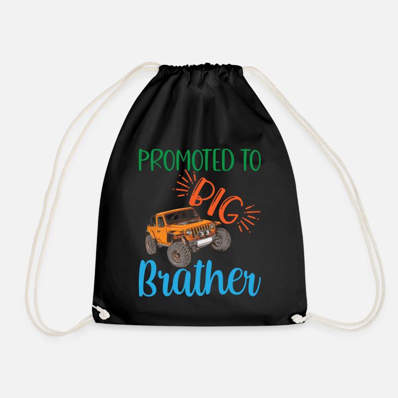 big brother, Befördert zum großen Bruder Geschenk - Turnbeutel - Schwarz