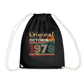 45e anniversaire mari Original Octobre Millésime 1978 - Sac de sport léger - noir - Devant