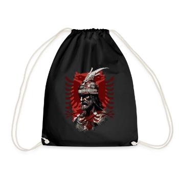 Albanischer Skanderbeg Kosovo Designs für Albaner - Turnbeutel - Schwarz - Vorne