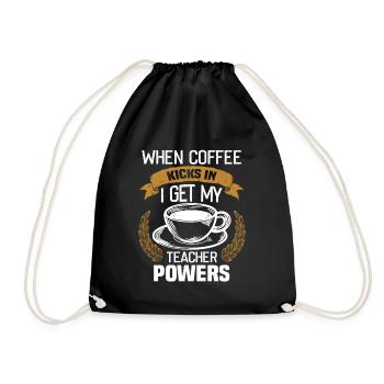 I Like Coffee Gift Ideas Coffee Lover - Drawstring Bag - black - Front