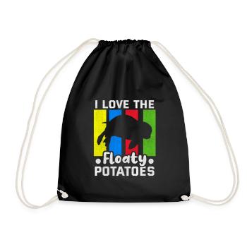 I love the floaty potatoes Manatee Seekuh - Drawstring Bag - black - Front