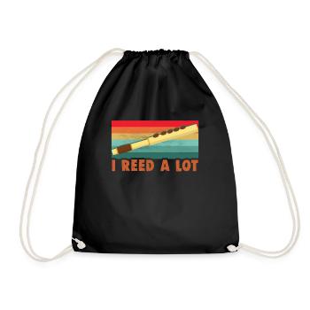 Flute player in the Musikverein Flötist Musician - Drawstring Bag - black - Front