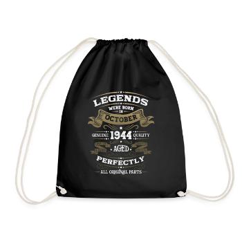 80e anniversaire homme légendaire octobre Vintage 1944 - Sac de sport léger - noir - Devant