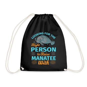 La bonne personne pour élever un lamantin Mignon lamantin de mer - Sac de sport léger - noir - Devant
