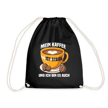 I Like Coffee Gift Ideas Coffee Lover - Drawstring Bag - black - Front
