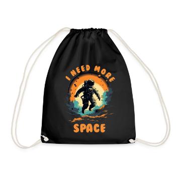 Astronaut I Need More Space - Drawstring Bag - black - Front