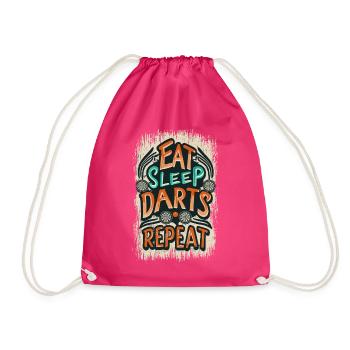 Mangez des fléchettes de sommeil Répétez le dicton de fléchettes - Sac de sport léger - fuchsia - Devant