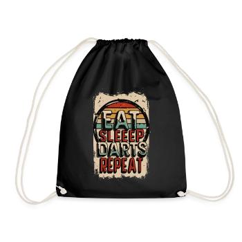 Mangez des fléchettes de sommeil Répétez le dicton de fléchettes - Sac de sport léger - noir - Devant