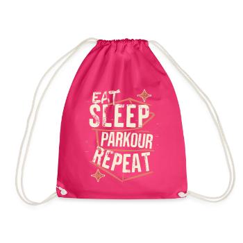 Manger Dormir Parkour Répéter le dicton sportif - Sac de sport léger - fuchsia - Devant