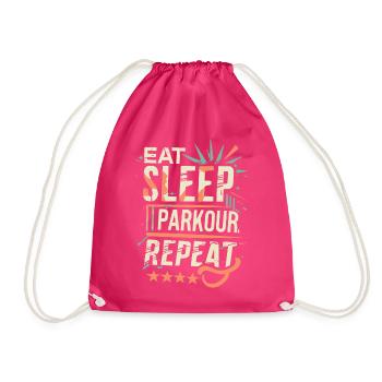 Manger Dormir Parkour Répéter le dicton sportif - Sac de sport léger - fuchsia - Devant
