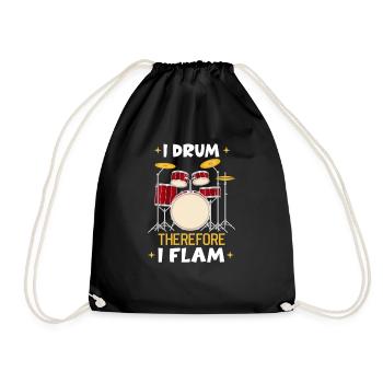 Drummer in a band | Drummer, Musician - Drawstring Bag - black - Front