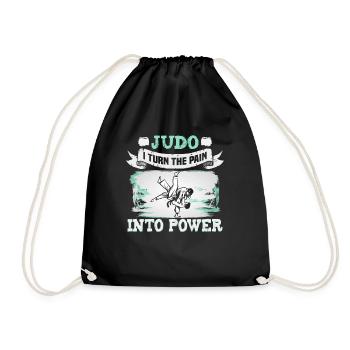 Judo Kampfsport Judo Trainer Judoka - Turnbeutel - Schwarz - Vorne