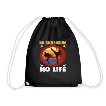 Kickboxing Kampfsport Kickbox Trainer Kickboxer - Turnbeutel - Schwarz - Vorne